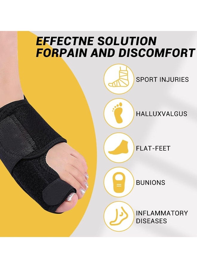 مصحح الورم للنساء عند إصبع القدم الكبير والرجال، دعامة للورم للنساء والرجال، جبائر مريحة للورم داعمة لتخفيف آلام إصبع القدم الكبير، جبيرة إبهام القدم لفرد أصابع القدم - Image 3